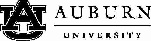 Auburn University black and white logo