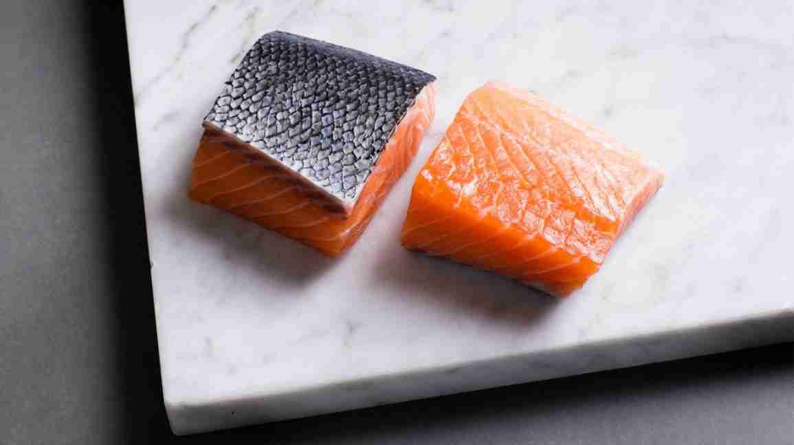 raw salmon on a countertop