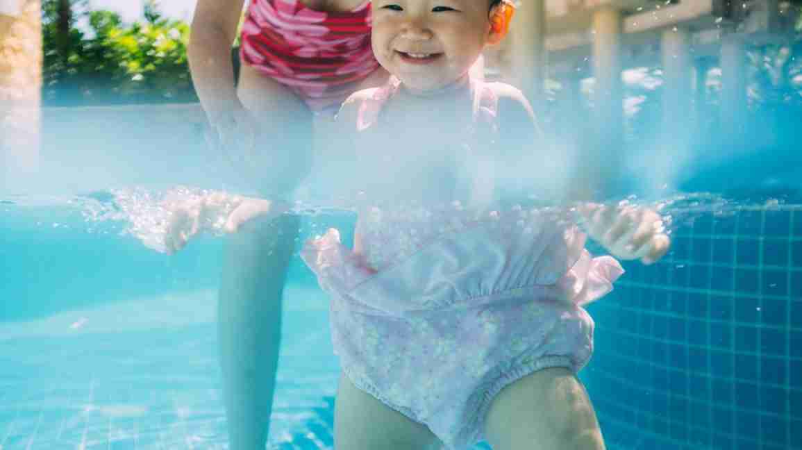 baby in swimming pool