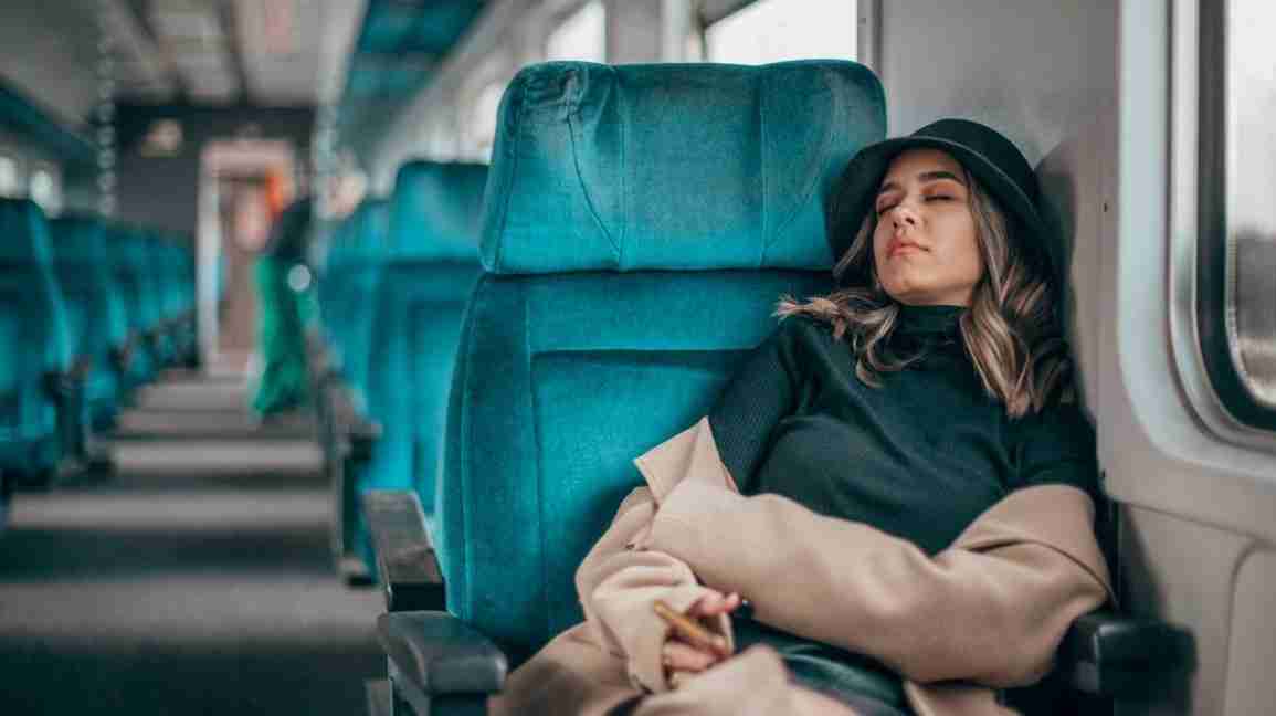 Woman sleeping due to narcolepsy