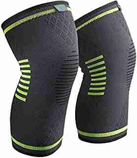 Upgraded Knee Brace 2 Pack Compression Sleeves Support for Women & Men, FDA Registered Wraps Pads for Running, Pain Relief, Injury Recovery, Basketball and More Sports