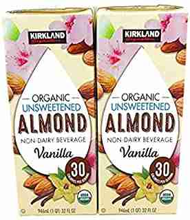 Kirkland Organic Unsweetened Almond Non-Dairy Beverage/Milk Vanilla 2 (32 Oz.) Cartons
