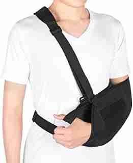 Arm Sling for Shoulder, Breathable Mesh Medical Sling with Waist Strap, Shoulder Immobilizer Support for Broken Arm, Wrist, Elbow, Shoulder Injury, Available for Women and Men, Left or Right Arm