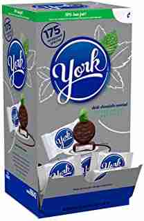 York Peppermint Patties Dark Chocolate Covered Mint Candy, 175 Pieces, 5.25 Pound