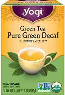 Yogi Tea - Green Tea Pure Green Decaf (6 Pack) - Supports Vitality - 96 Tea Bags