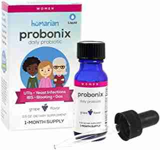 Probonix Probiotics for Women, Organic, Non-GMO Liquid Probiotic Drops,12 Live Probiotic Strains, Lactobacillus Acidophilus, Help with Gut Health, Yeast and Urinary Tract Infections - Grape