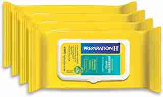 Preparation H Medicated Hemorrhoidal Wipes for Cleansing, Burning, Itch and Irritation Relief, 4 packs of 48 count, 192 count, Multi (305730556989)