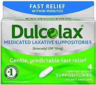 Dulcolax Laxative Suppositories, 4 Count