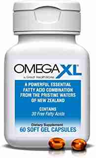 Omega XL 60 Capsules - Green Lipped Mussel New Zealand, Omega 3 Natural Joint Pain Relief & Inflammation Supplement