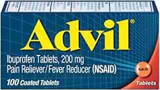 Advil Coated Tablets Pain Reliever and Fever Reducer, Ibuprofen 200mg, 100 Count, Fast-Acting Formula for Headache Relief, Toothache Pain Relief and Arthritis Pain Relief