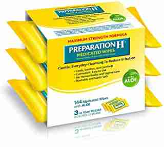 Preparation H Medicated Wipes, 144 Count