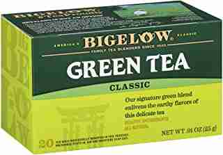 Bigelow Green Tea Bags, 20 Count Box (Pack of 6) Caffeinated Green Tea, 120 Tea Bags Total