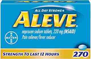 Aleve Tablets, Fast Acting All Day Pain Relief for Headaches, Muscle Aches, and Fever Reduction, Naproxen Sodium Capsules, 220 mg, 270 Count