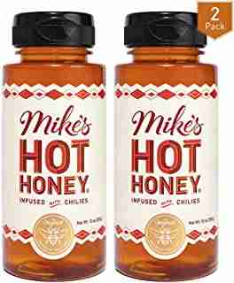 Mike's Hot Honey , 10 oz Easy Pour Bottle (2 Pack), Honey with a Kick, Sweetness & Heat, 100% Pure Honey, Shelf-Stable, Gluten-Free & Paleo