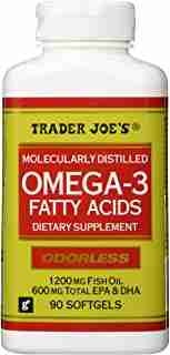 Trader Joe's Omega-3 Fatty Acids 1200mg Fish Oil, 90softgels, Odorless