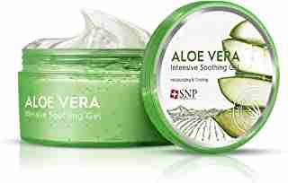 SNP - Intensive Aloe Soothing Gel - Maximum Cooling & Moisturization for All Sensitive Skin Types - Excellent After Sun Care Relief - 300g