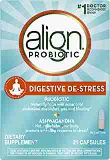 Align Digestive DE-Stress Probiotic + Herbal Ashwagandha Supplement, Dietary Supplement, 21 Capsules